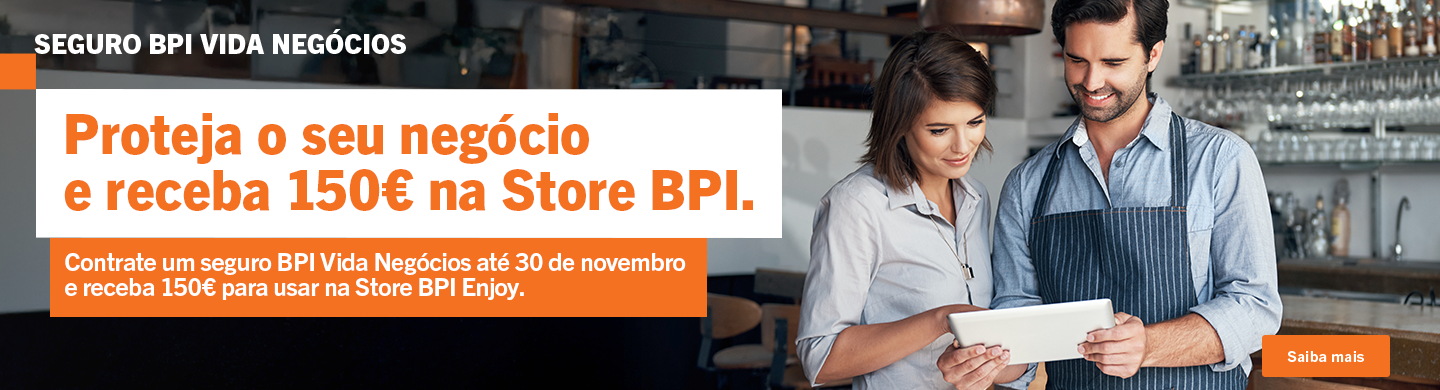 Info: Casal de emprededores de restauração a contratar no tablet o Seguro BPI Vida Negócios
