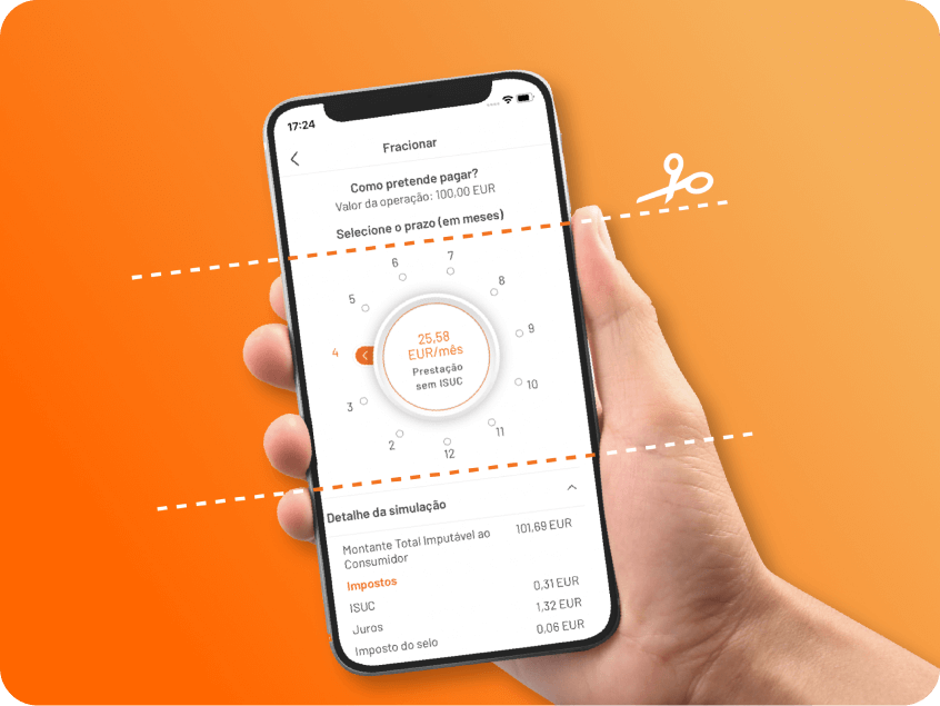 Fracione as suas compras na BPI App.