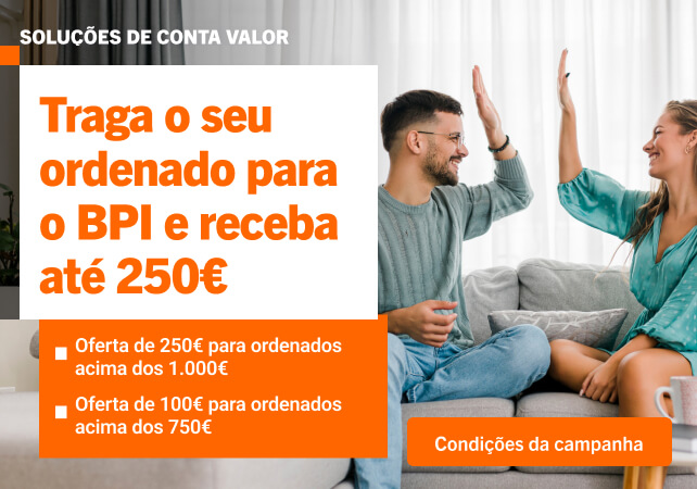 Info: Traga o seu ordenado para o BPI e receba até 250€