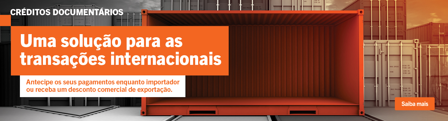 Info: Contentores de exportação e importação, representa os produtos de créeditos documentários do BPI.